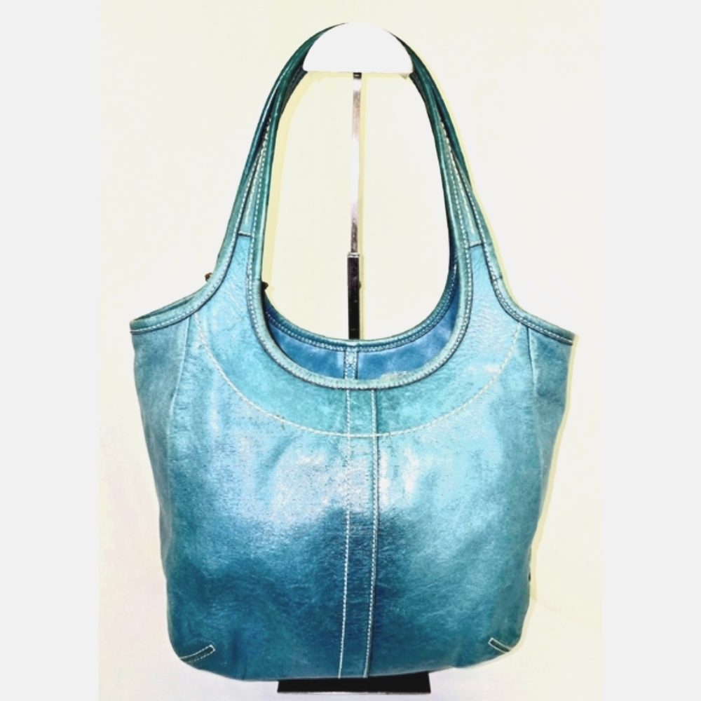 Coach ERGO Legacy Teal Leather 65th Anniversary Edition Ergo Tote Bag - Picture 3 of 7